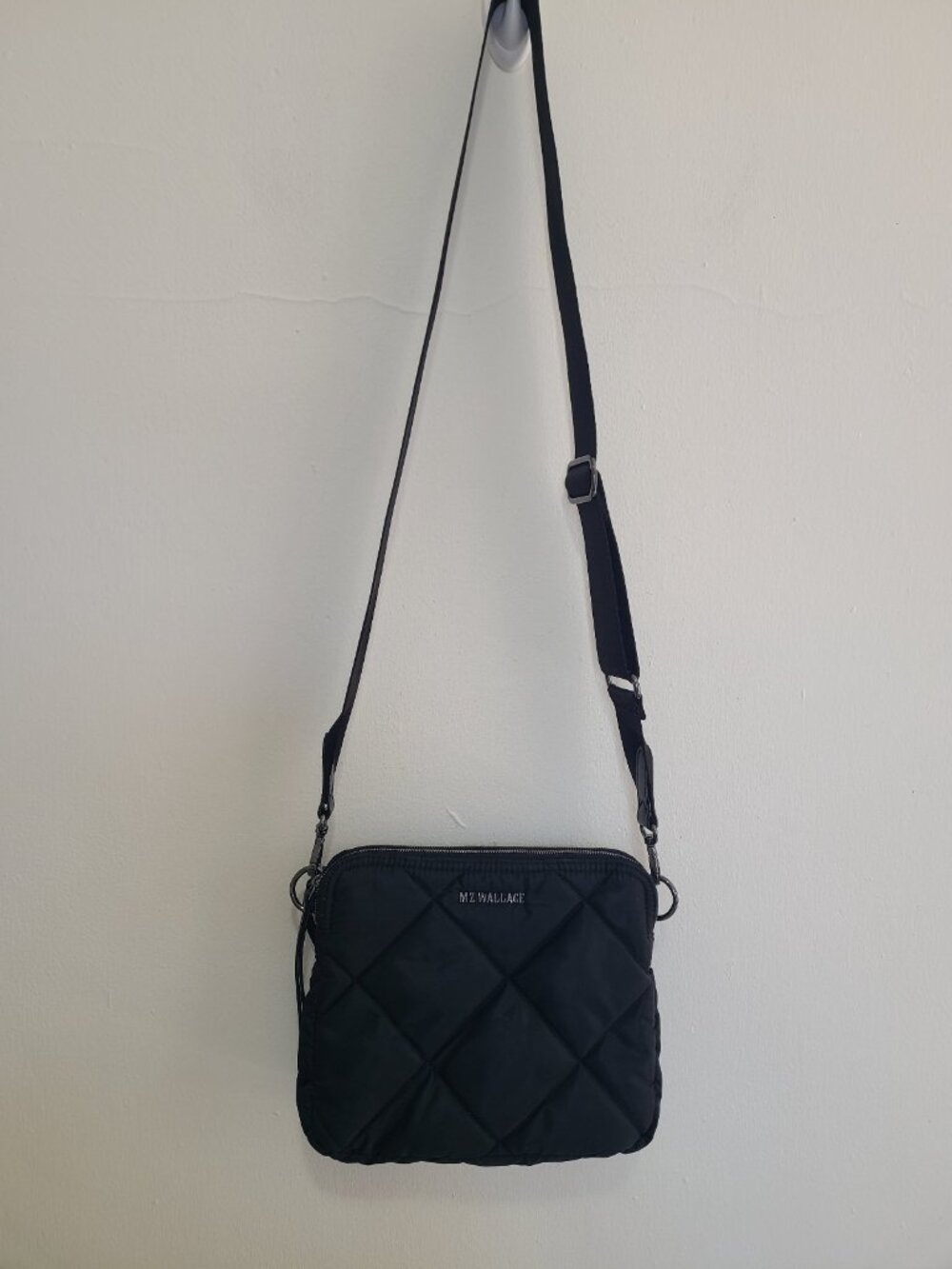 MZ WALLACE Madison Quilted Nylon Crossbody Bag Black - Picture 3 of 12
